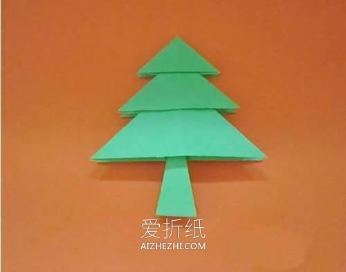 最简单圣诞树怎么折的图解教程- www.aizhezhi.com