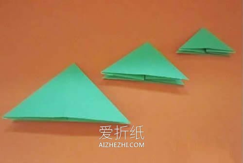 最简单圣诞树怎么折的图解教程- www.aizhezhi.com