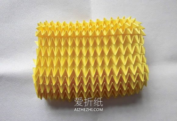 怎么折纸立体菠萝和叶子的折法图解步骤- www.aizhezhi.com