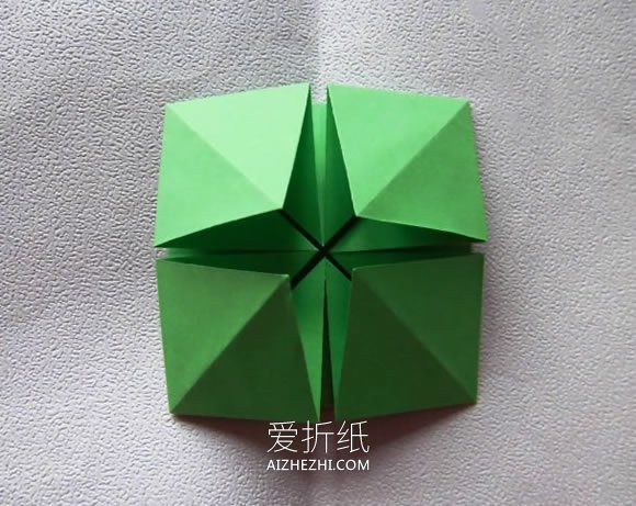 怎么折纸立体菠萝和叶子的折法图解步骤- www.aizhezhi.com