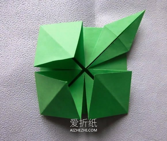 怎么折纸立体菠萝和叶子的折法图解步骤- www.aizhezhi.com