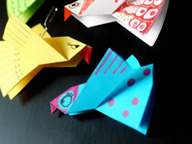怎么简单折纸小鸟挂饰的折法图解教程