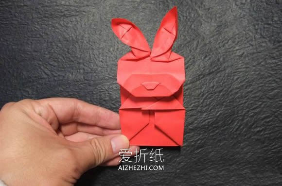 怎么折纸兔年兔子红包的折法步骤图解- www.aizhezhi.com