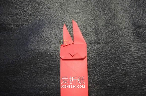 怎么折纸兔年兔子红包的折法步骤图解- www.aizhezhi.com