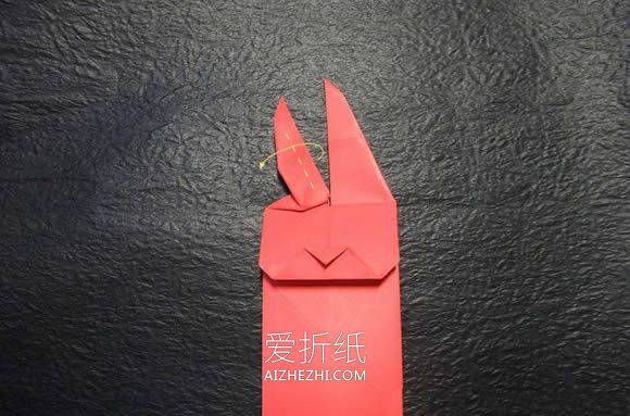 怎么折纸兔年兔子红包的折法步骤图解- www.aizhezhi.com