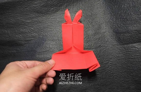 怎么折纸兔年兔子红包的折法步骤图解- www.aizhezhi.com