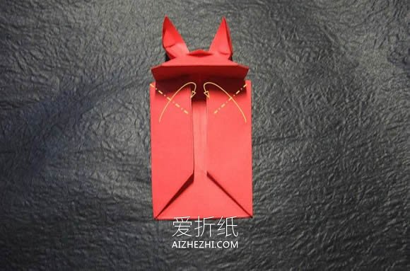 怎么折纸兔年兔子红包的折法步骤图解- www.aizhezhi.com