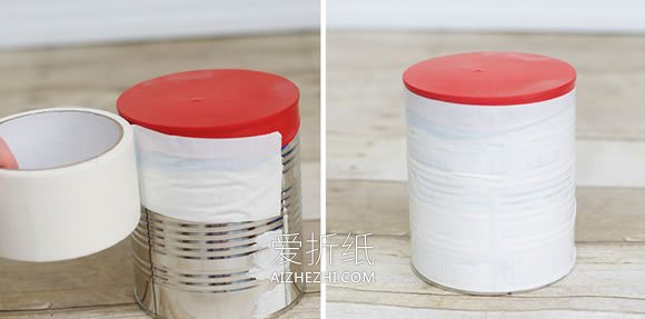 怎么用奶粉罐做儿童玩具鼓的手工制作方法- www.aizhezhi.com