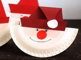 怎么简单做纸盘圣诞老人挂饰的手工制作方法