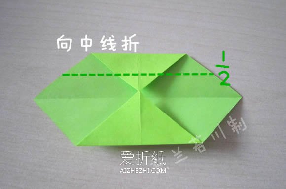 怎么折纸简单又可爱领带心的折法图解教程- www.aizhezhi.com