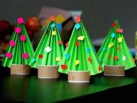 怎么折纸圣诞树最简单的折法步骤图