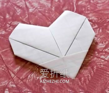怎么折简单又漂亮的纸心的折法步骤图- www.aizhezhi.com