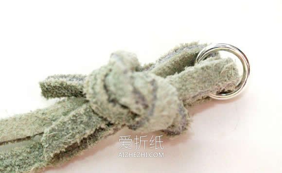 怎么做皮革风串珠手链的制作方法图解- www.aizhezhi.com