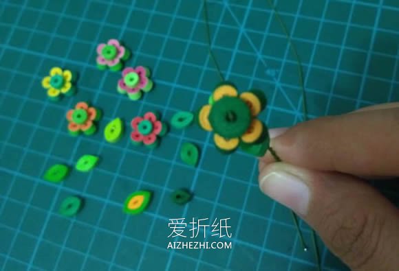 怎么做迷你衍纸盆栽的手工制作图解教程- www.aizhezhi.com