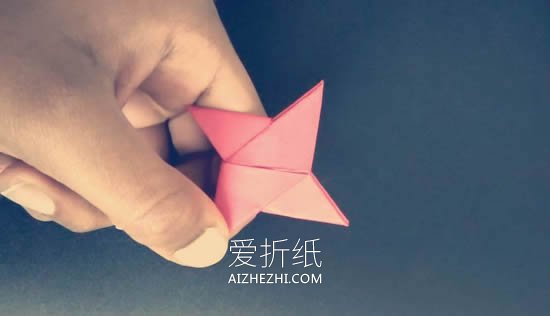 怎么折纸四角忍者之星飞镖的折法步骤图- www.aizhezhi.com