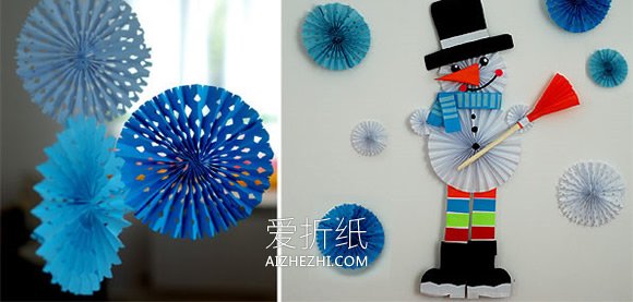 怎么做新年雪人雪花装饰的手工制作教程- www.aizhezhi.com