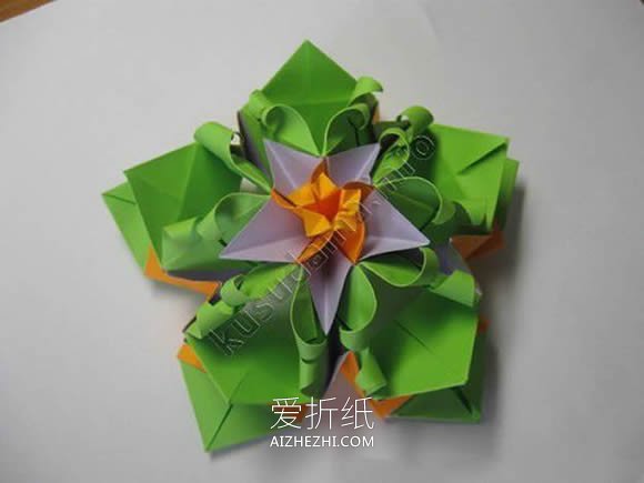 怎么折纸五角星花球的折法步骤图解- www.aizhezhi.com