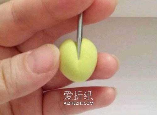 怎么做超轻粘土小桃子的制作方法图解- www.aizhezhi.com