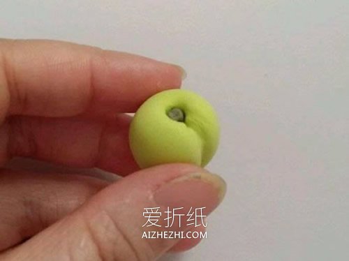 怎么做超轻粘土小桃子的制作方法图解- www.aizhezhi.com