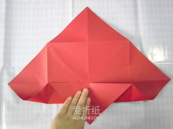怎么折纸正方形相框的折法步骤图解- www.aizhezhi.com