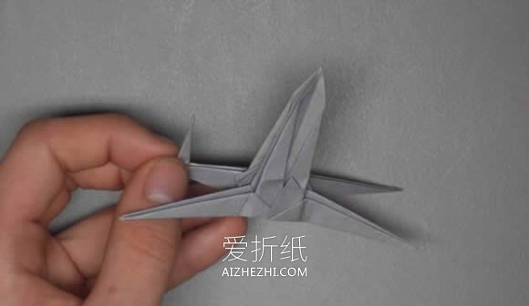 怎么折纸星球大战X翼星际战斗机的折法图解- www.aizhezhi.com