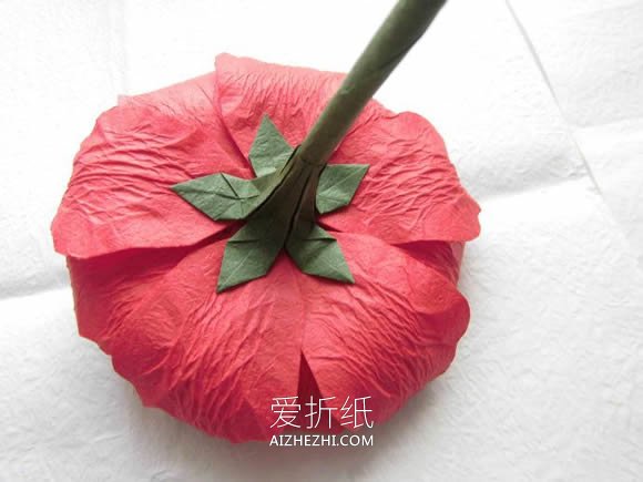 怎么做逼真手揉纸牡丹花的制作方法步骤图解- www.aizhezhi.com