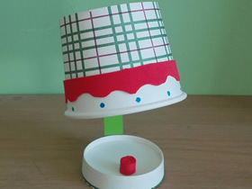 怎么用一次性纸杯做小台灯模型的制作方法