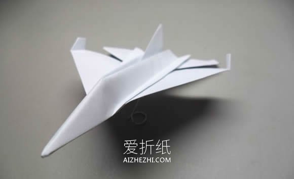 逼真F-16纸飞机的折法详细过程图解- www.aizhezhi.com