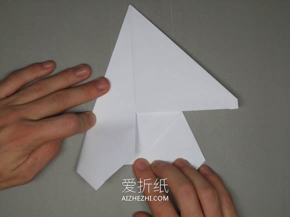 逼真F-16纸飞机的折法详细过程图解- www.aizhezhi.com