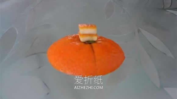 橘子皮怎么手工制作迷你茶具的方法教程- www.aizhezhi.com