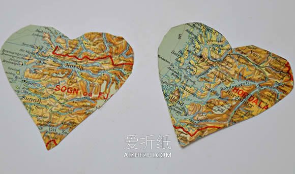 怎么做情人节地图爱心零食袋/礼物袋制作教程- www.aizhezhi.com