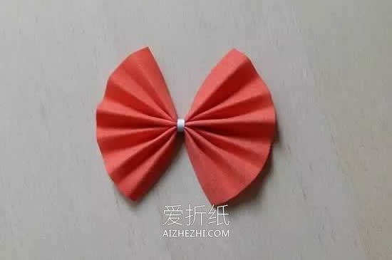 怎么折纸海绵纸蝴蝶结的折法最简单图解- www.aizhezhi.com