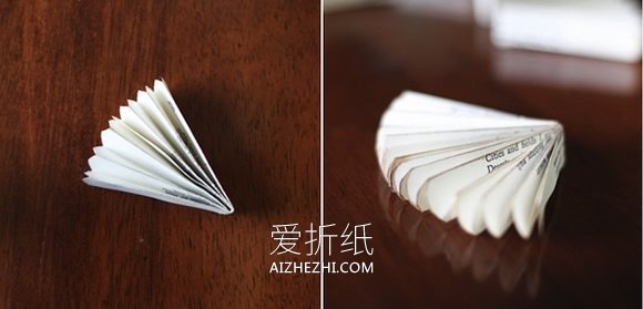 怎么用旧书折纸风车纸花装饰的折法图解教程- www.aizhezhi.com