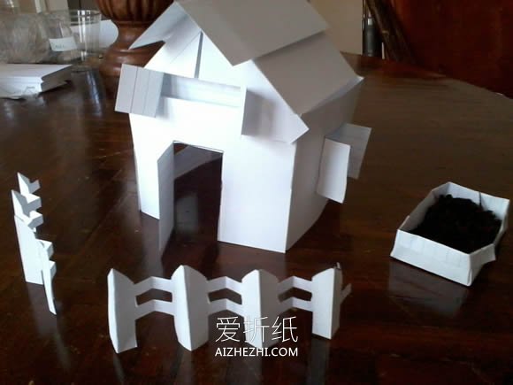 怎么用索引卡制作桌面上的小屋的方法图解- www.aizhezhi.com