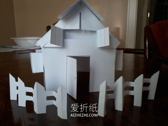 怎么用索引卡制作桌面上的小屋的方法图解- www.aizhezhi.com