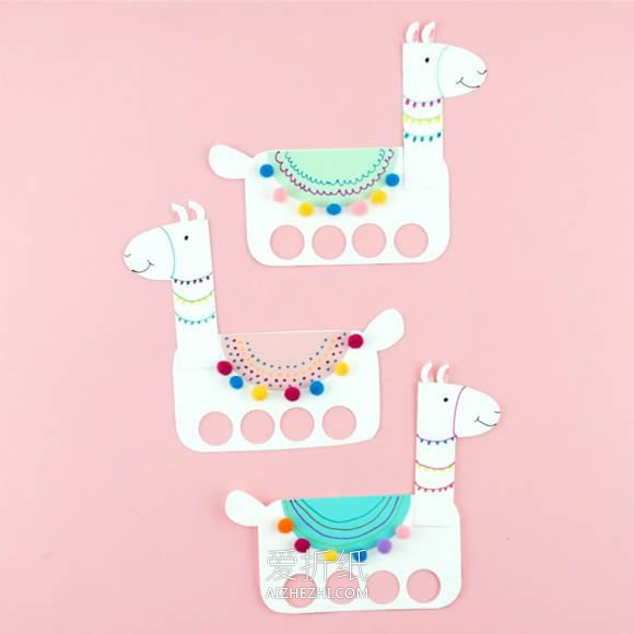 怎么用卡纸做儿童骆驼手偶玩具的制作方法- www.aizhezhi.com
