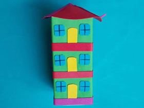 化妆品盒怎么废物利用 手工制作三层楼房