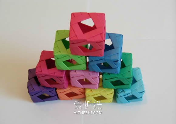 怎么折纸空心立方体的折法步骤图解- www.aizhezhi.com