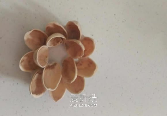 怎么做开心果壳插花摆饰的制作方法图解- www.aizhezhi.com