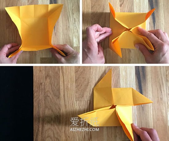 怎么简单折纸花朵风车的折法过程步骤图解- www.aizhezhi.com