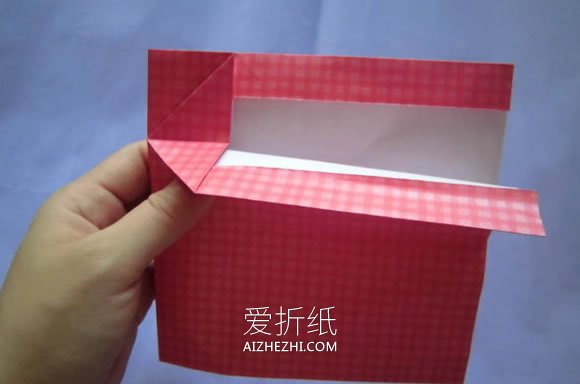 怎么折纸爱心相片框的折法详细步骤图解教程- www.aizhezhi.com