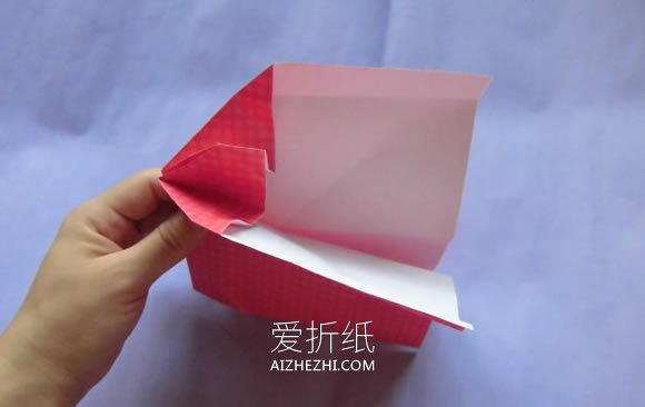 怎么折纸爱心相片框的折法详细步骤图解教程- www.aizhezhi.com