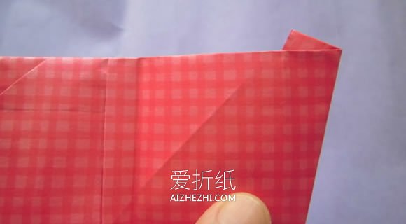 怎么折纸爱心相片框的折法详细步骤图解教程- www.aizhezhi.com