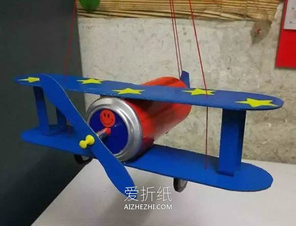 怎么废物利用做双翼飞机模型的制作方法- www.aizhezhi.com