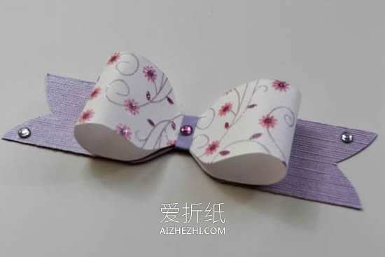 怎么用卡纸做礼品盒装饰蝴蝶结的制作方法- www.aizhezhi.com