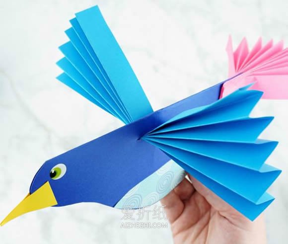 怎么用纸做可爱小鸟的制作方法图解教程- www.aizhezhi.com