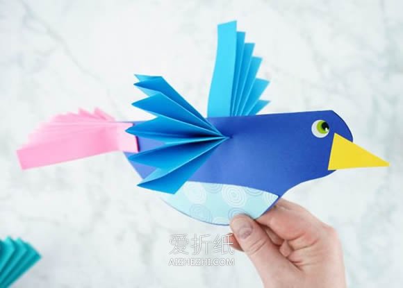 怎么用纸做可爱小鸟的制作方法图解教程- www.aizhezhi.com