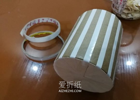 胶带筒和开心果壳怎么废物利用制作笔筒- www.aizhezhi.com