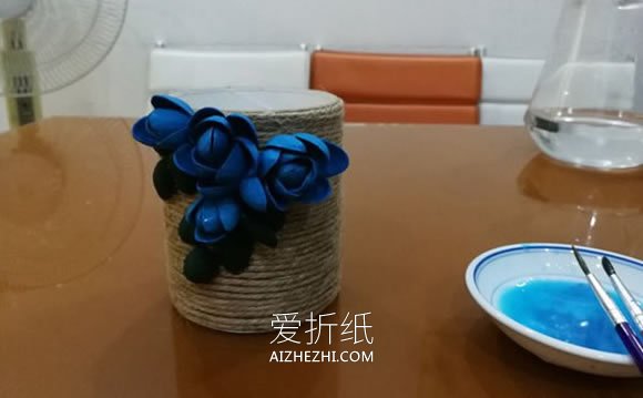 胶带筒和开心果壳怎么废物利用制作笔筒- www.aizhezhi.com