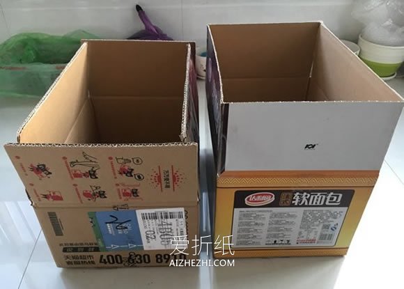 怎么做双层纸箱鞋架的手工制作方法教程- www.aizhezhi.com